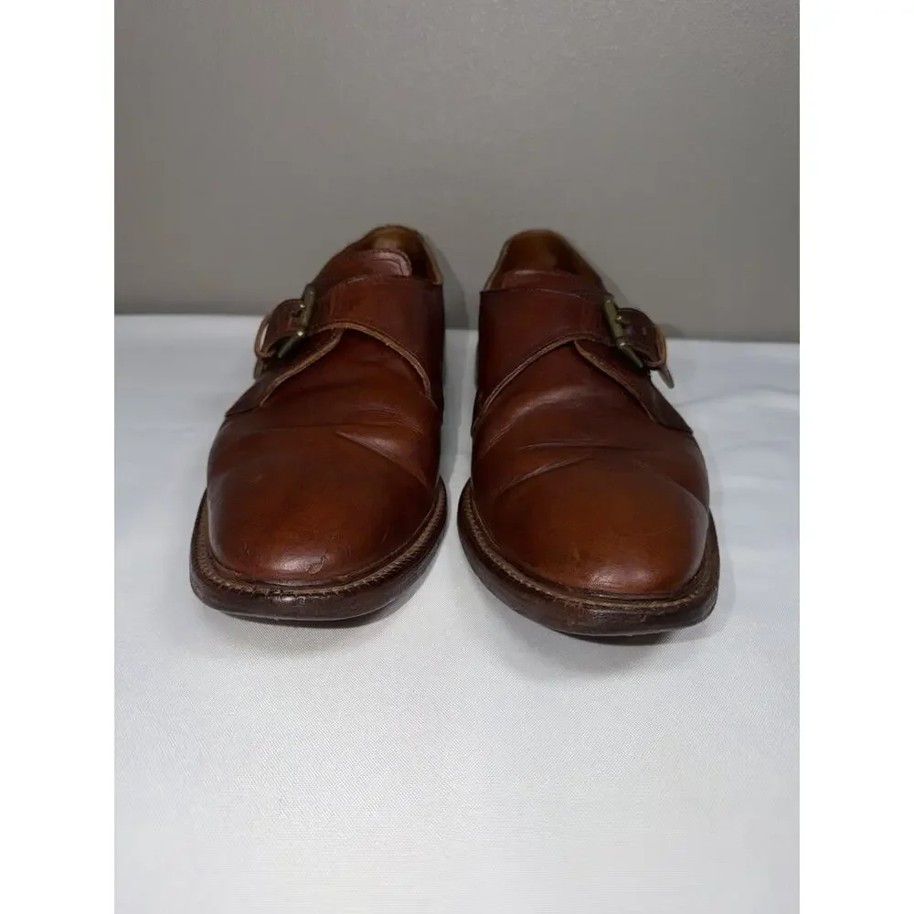 Allen Edmonds Lubbock Brown Leather Monk Strap Size 14 D